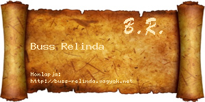 Buss Relinda névjegykártya